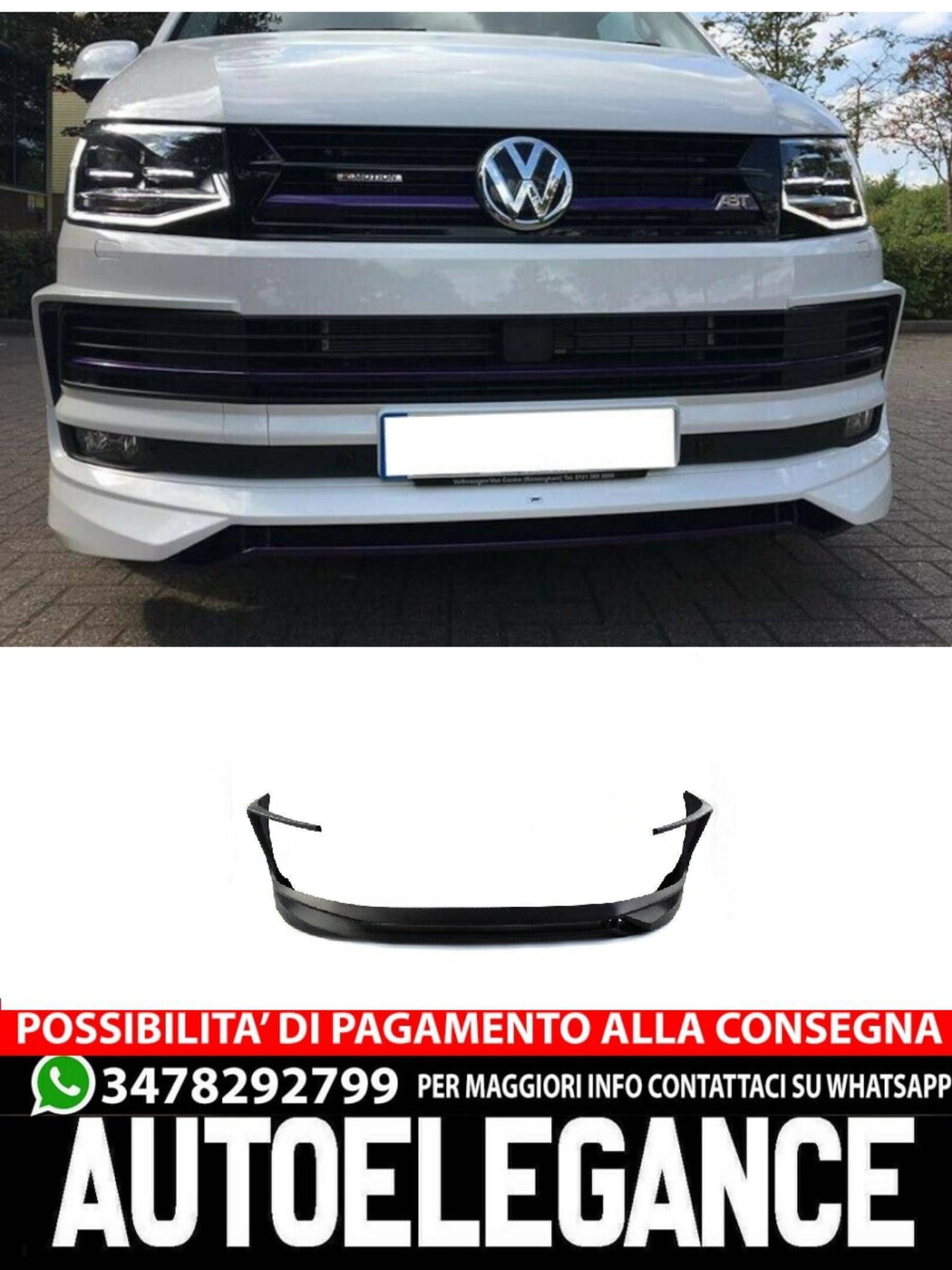SPOILER adatto per VW T6 TRANSPORTER 2015 +