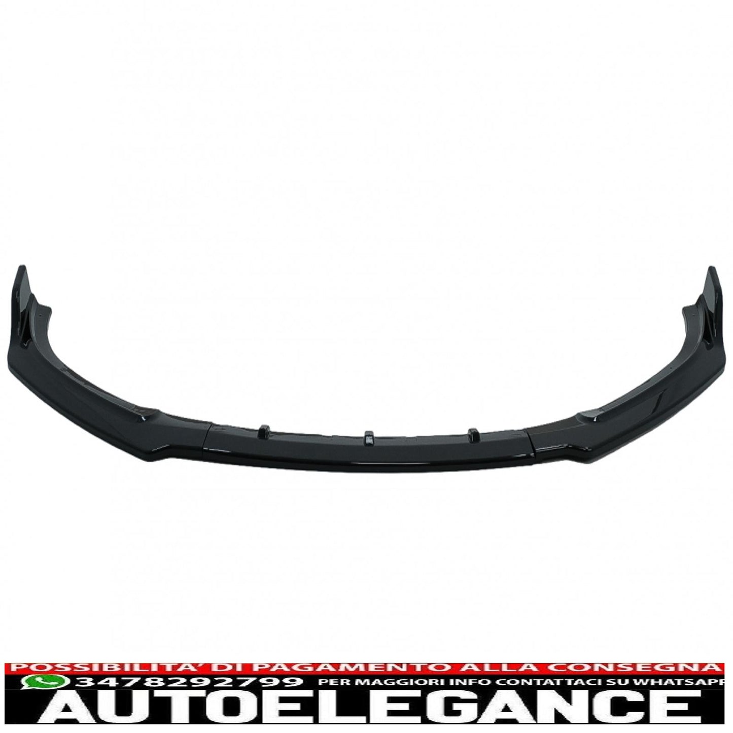 Front bumper additional spoiler suitable for audi a6 c7 4g facelift (2015-2018) piano black