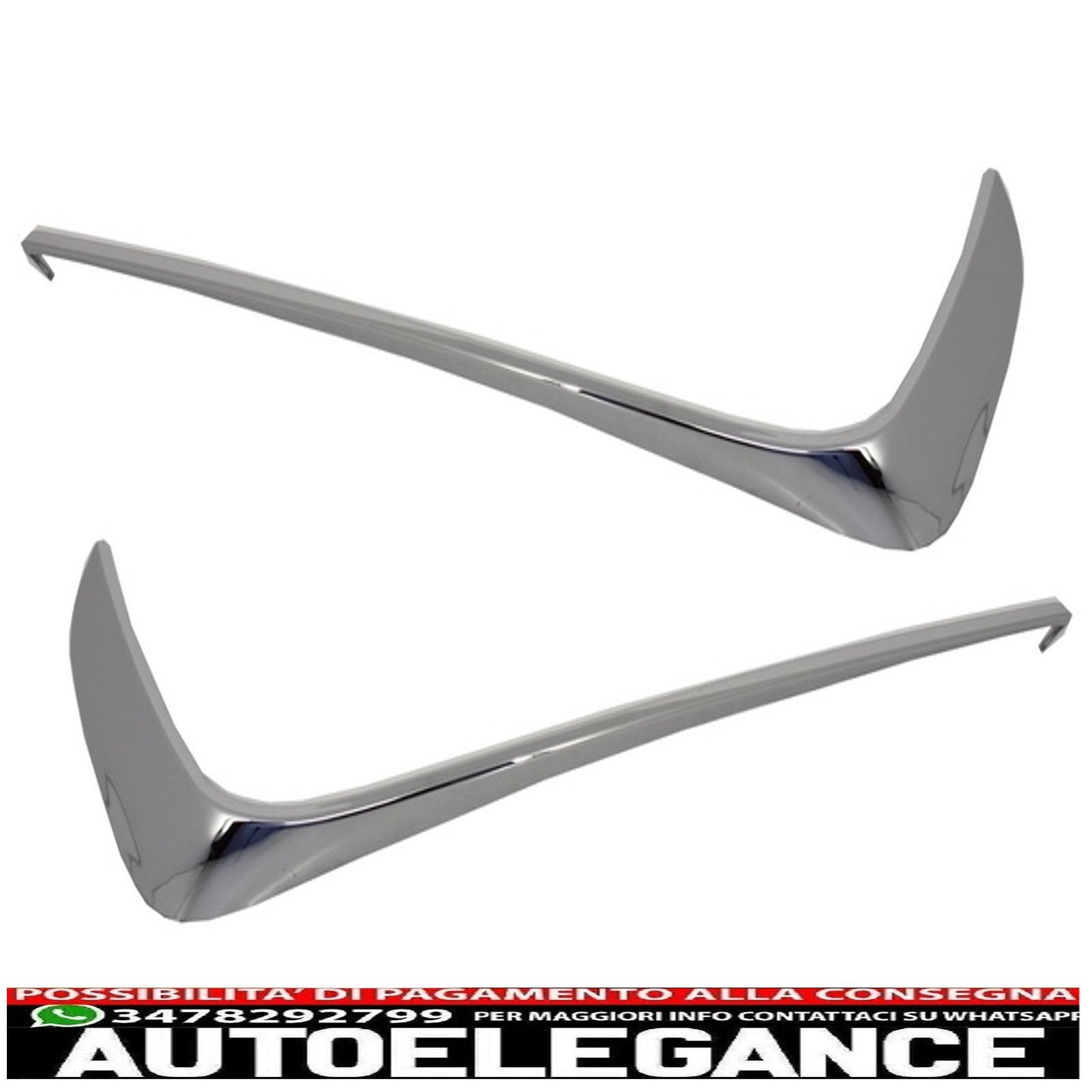 Alette splitter per paraurti anteriore adatte per mercedes w222 classe s s65 design (2013-up) edizione cromata AUTOELEGANCERICAMBI