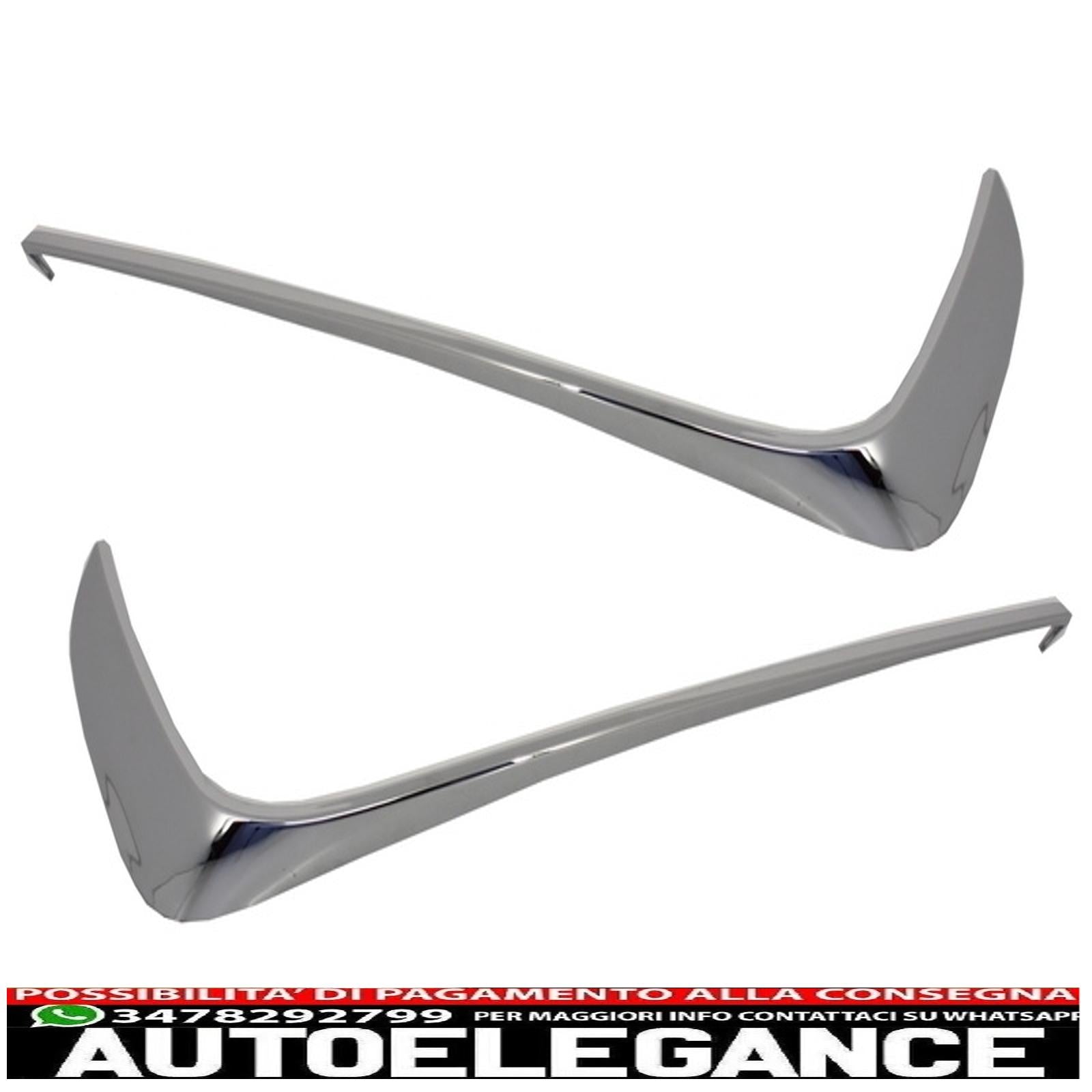 Alette splitter per paraurti anteriore adatte per mercedes w222 classe s s65 design (2013-up) edizione cromata AUTOELEGANCERICAMBI