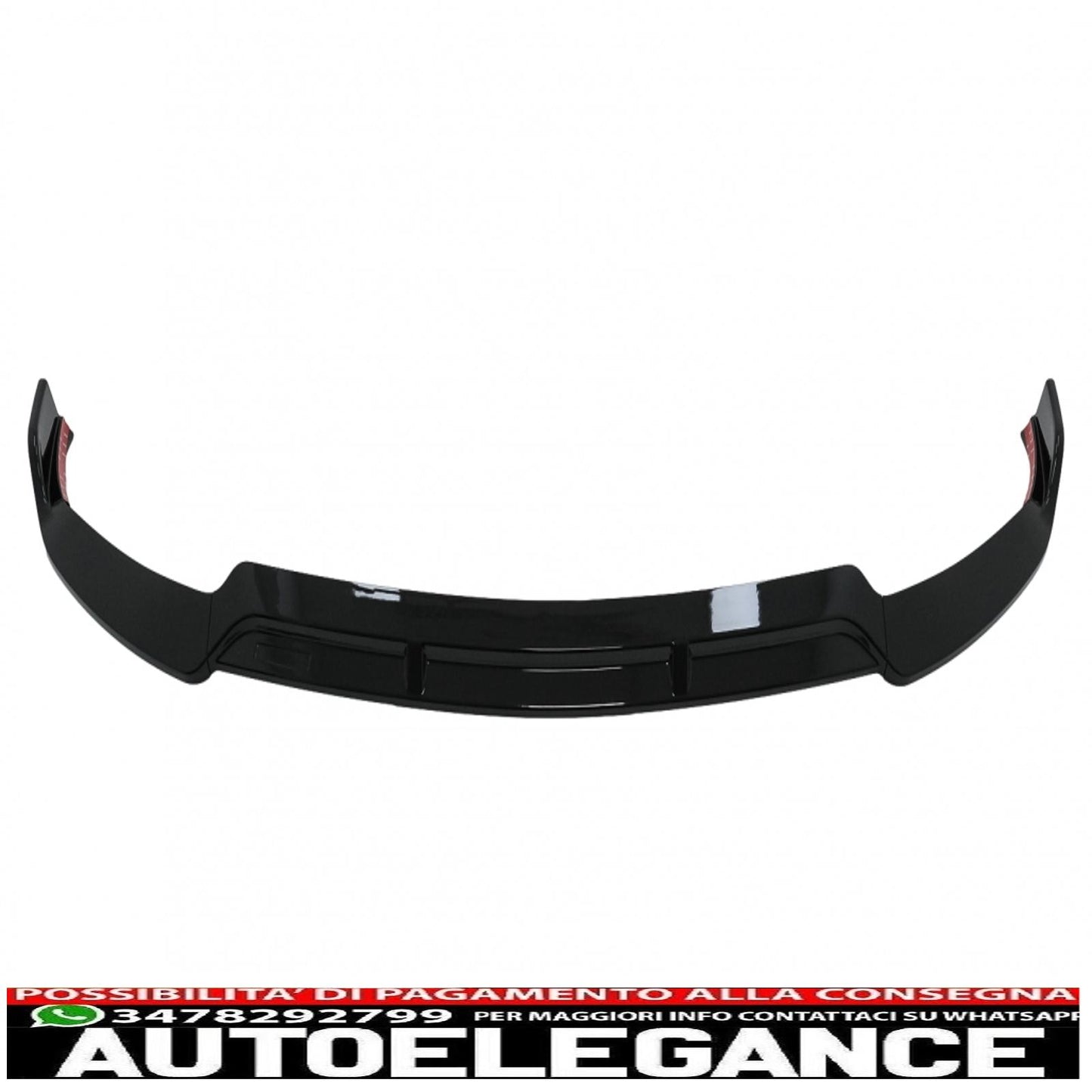 Front bumper spoiler lip suitable for mercedes c class w205 s205 a205 c205 facelift (2019-2021) piano black