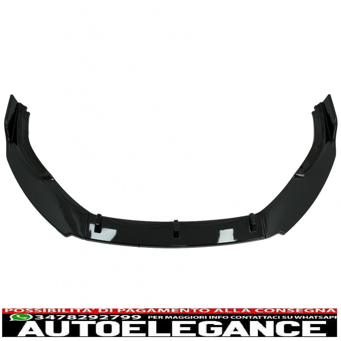 Front bumper additional spoiler suitable for audi a4 b9 8w (2016-2018) rs4 piano black design 