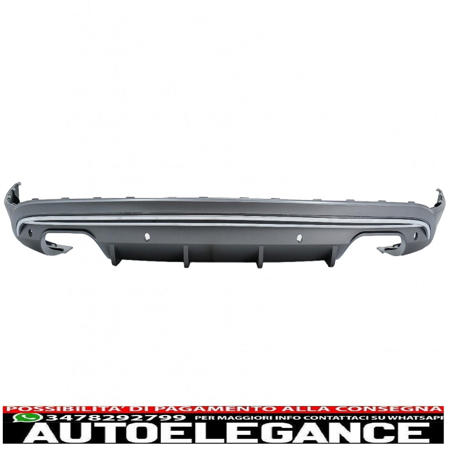 Diffusore a mantovana per paraurti posteriore con sistema di scarico e doppi terminali di scarico adatto per audi q5 8r (2009-2016)