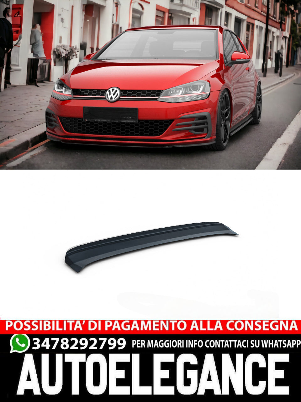 FRONT SPLITTER V.5 VOLKSWAGEN GOLF GTI MK7 FACELIFT 