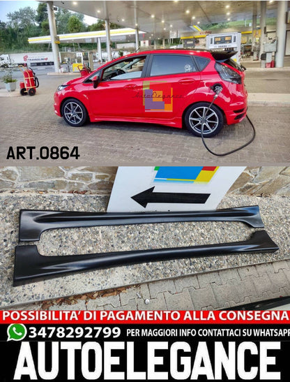 MINIGONNE LATERALI FORD FIESTA 5 PORTE 08-17 SOTTO PORTA LOOK ST / ZETEC S ABS
