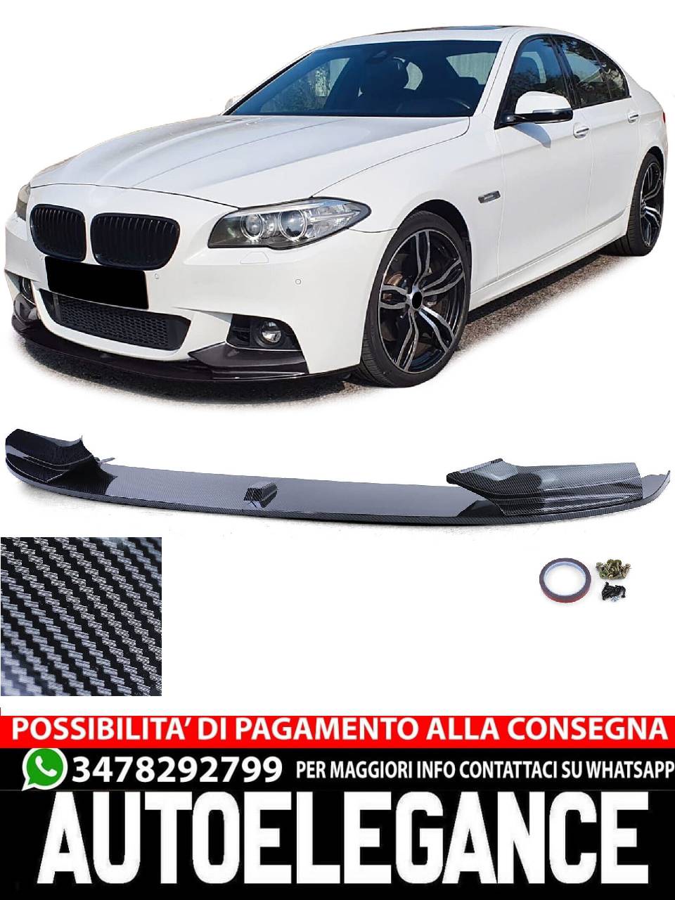 SPLITTER adatto per BMW 5er F10 F11 10-17