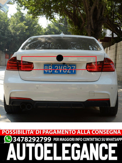 Per BMW Serie 3 F30 acciaio inox cromo opaco prestazioni decorative portellone pannello posteriore