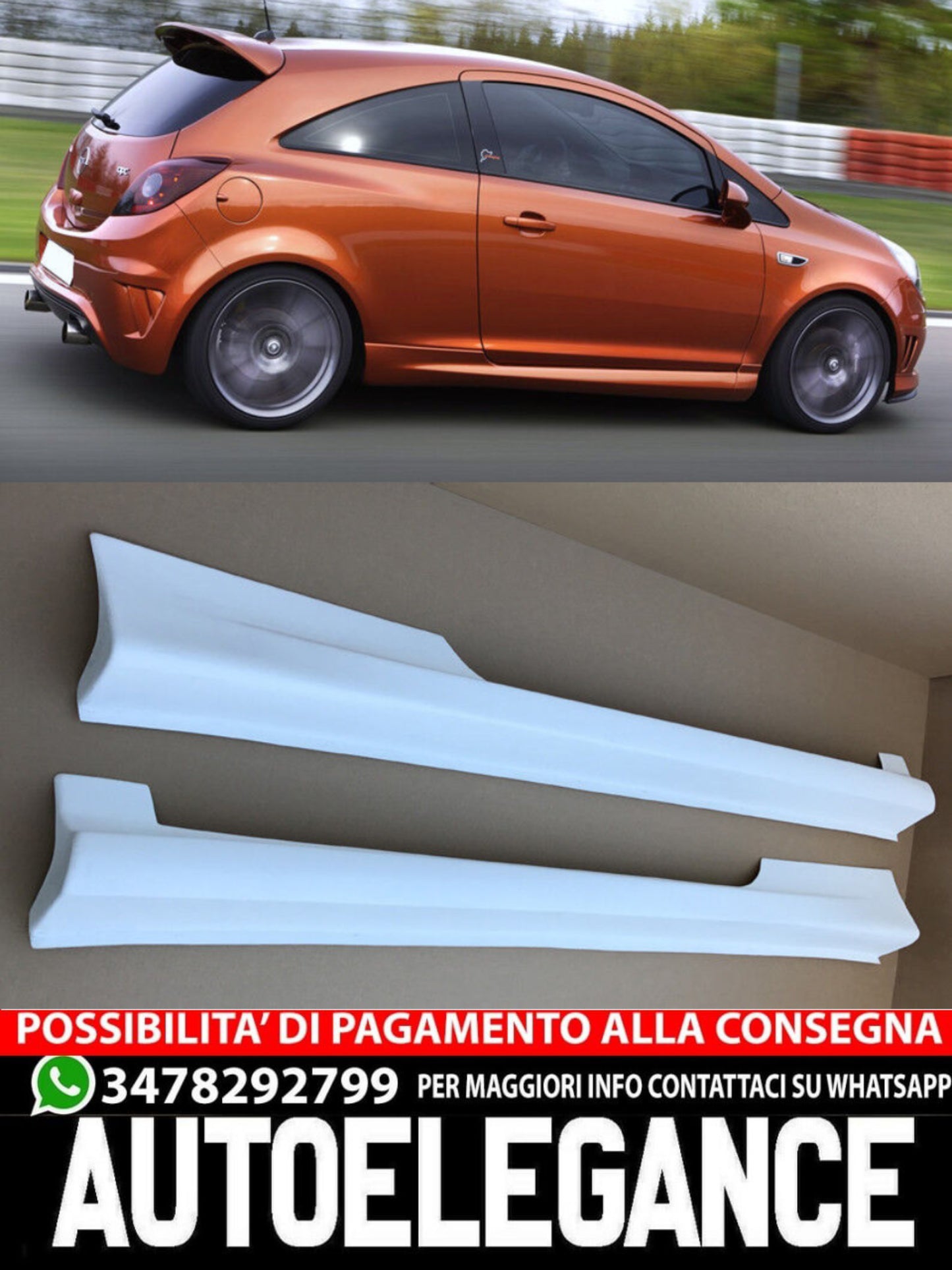 SKIRTS SUITABLE FOR OPEL CORSA D 3 DOORS OPC STYLE 