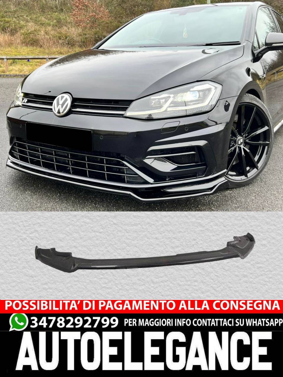 SPLITTER adatto per VW Golf MK7.5 R 2017-2020