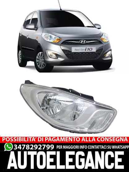 Set fari per Hyundai i10 PA 2010-2013 H4 Attuatore cromato LWR