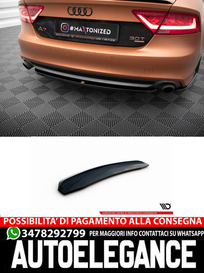 SPLITTER POSTERIORE CENTRALE ADATTO COMPATIBILE PER AUDI A7 C7  2010-2014