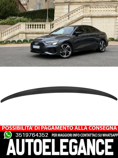 Spoiler posteriore adatto per Audi A3 8V berlina 2014-2020 non verniciato nero