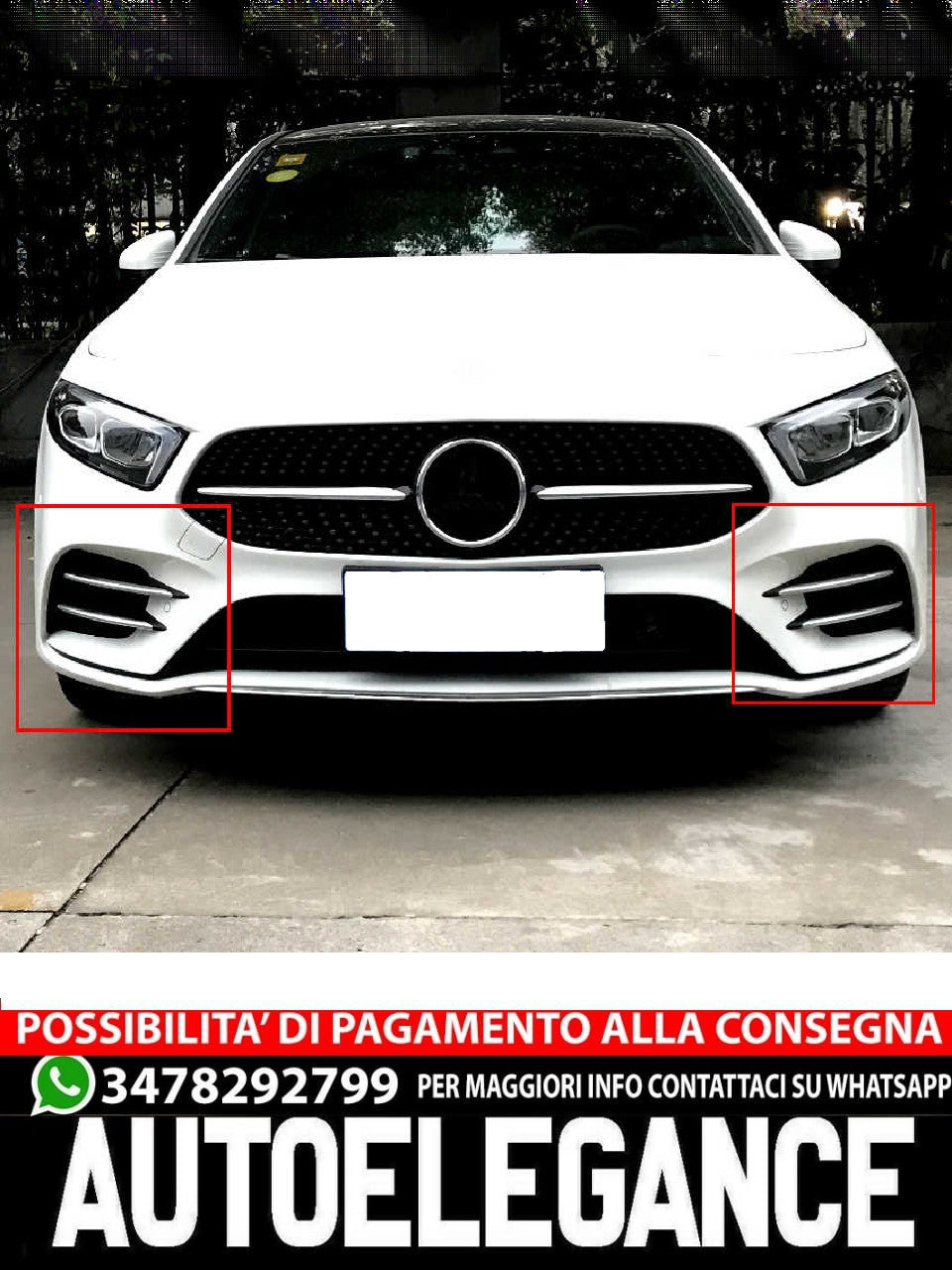 Paraurti per Mercedes W177 Classe A griglia finlandese cromo tuning
