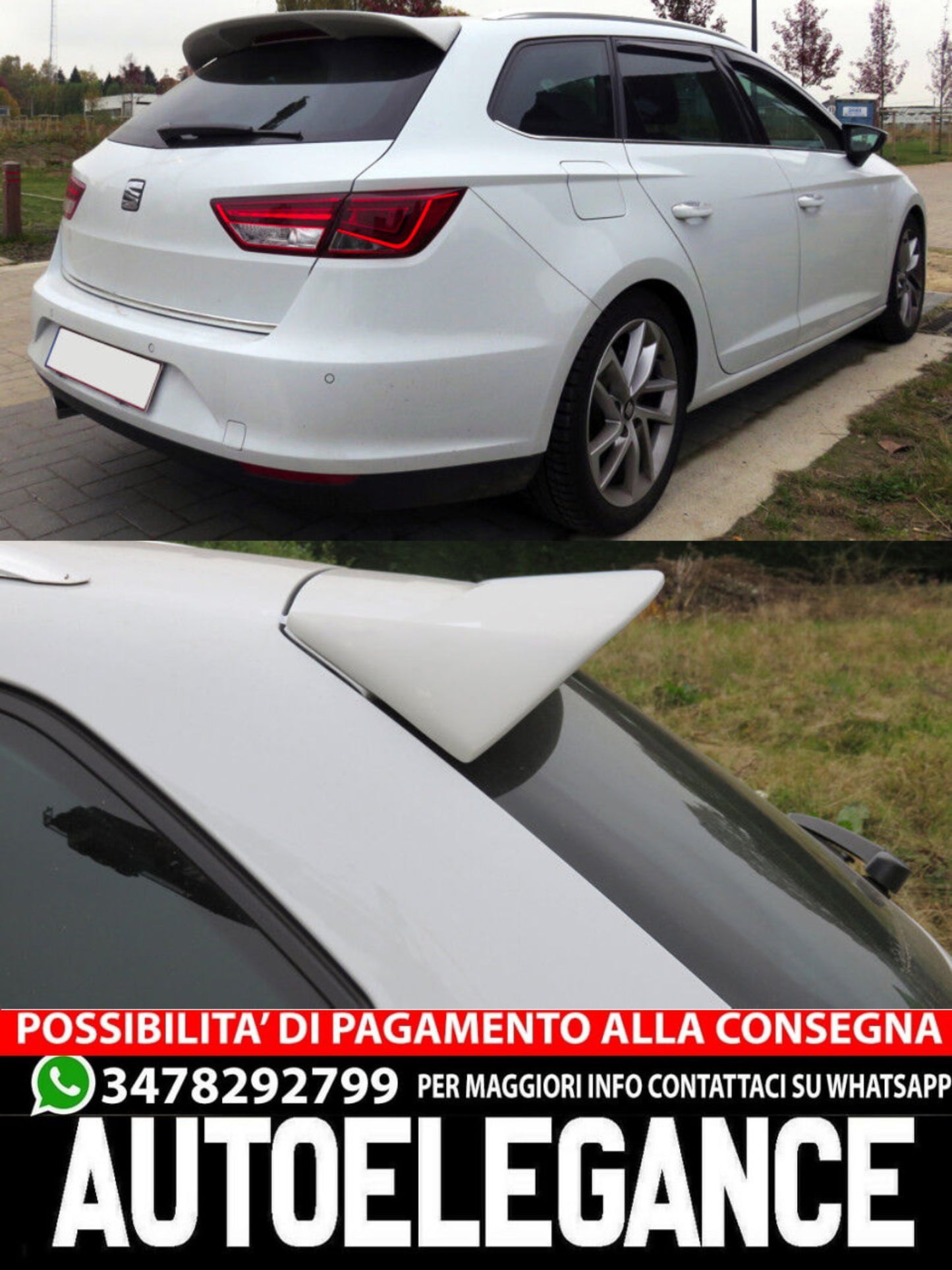SPOILER COMPATIBILE PER SEAT LEON 5F8 ST SPORTS TOURER / STATION WAGON