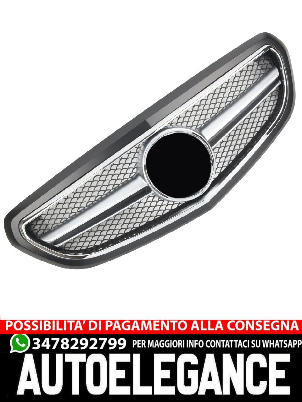 Griglia sportiva per Mercedes W212 S212 E DAL 2013 AVANTGARDE AMG OPTIK NERO + LOGO (PROMO)