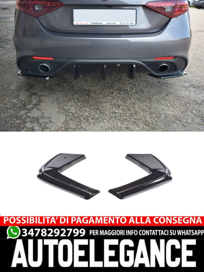 SPLITTER POSTERIORE ADATTO COMPATIBILE PER ALFA ROMEO GIULIA VELOCE 2015-