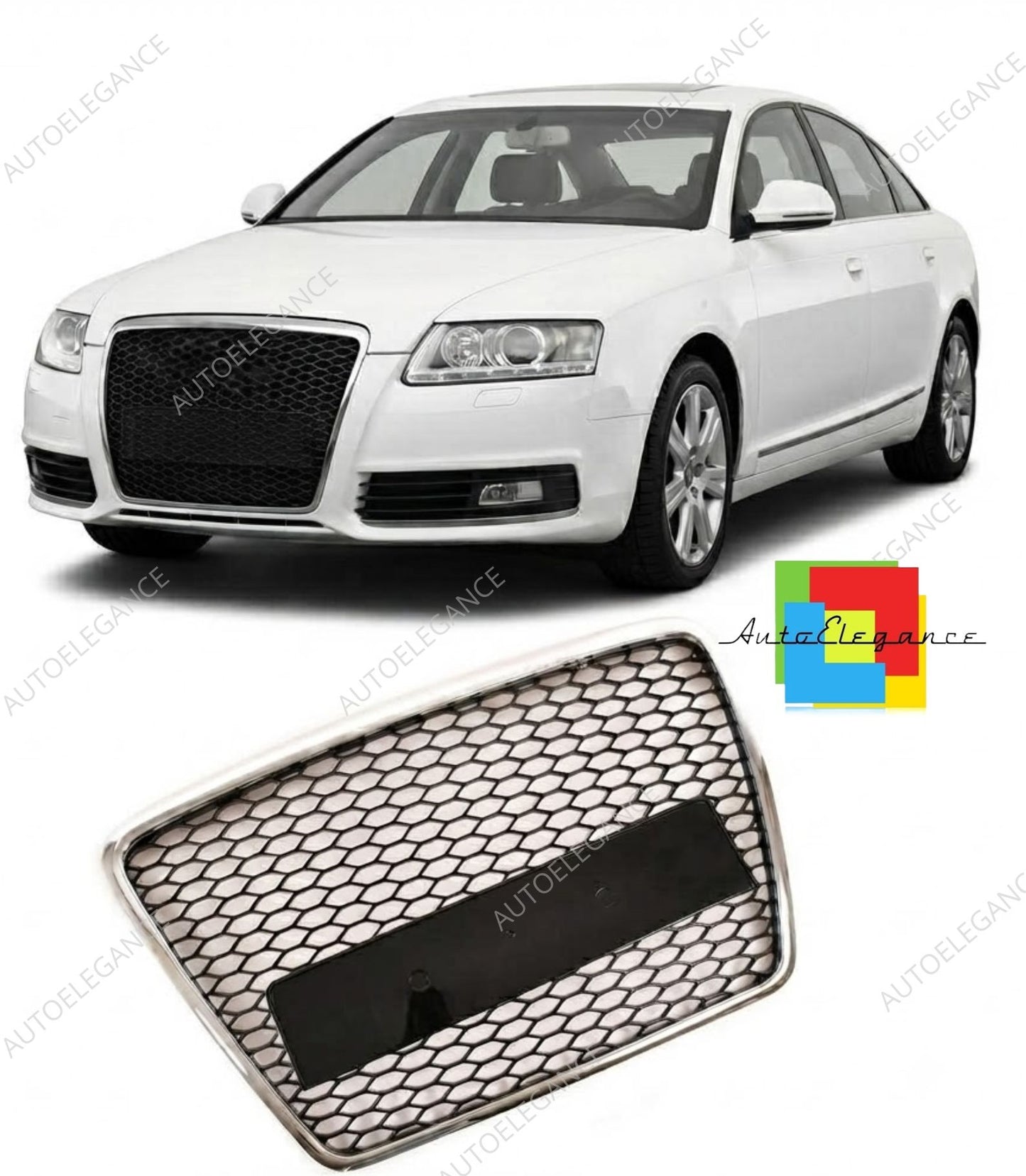 👉Griglia anteriore cromata adatta per Audi A6 C6 4F Facelift 2008-2011👈