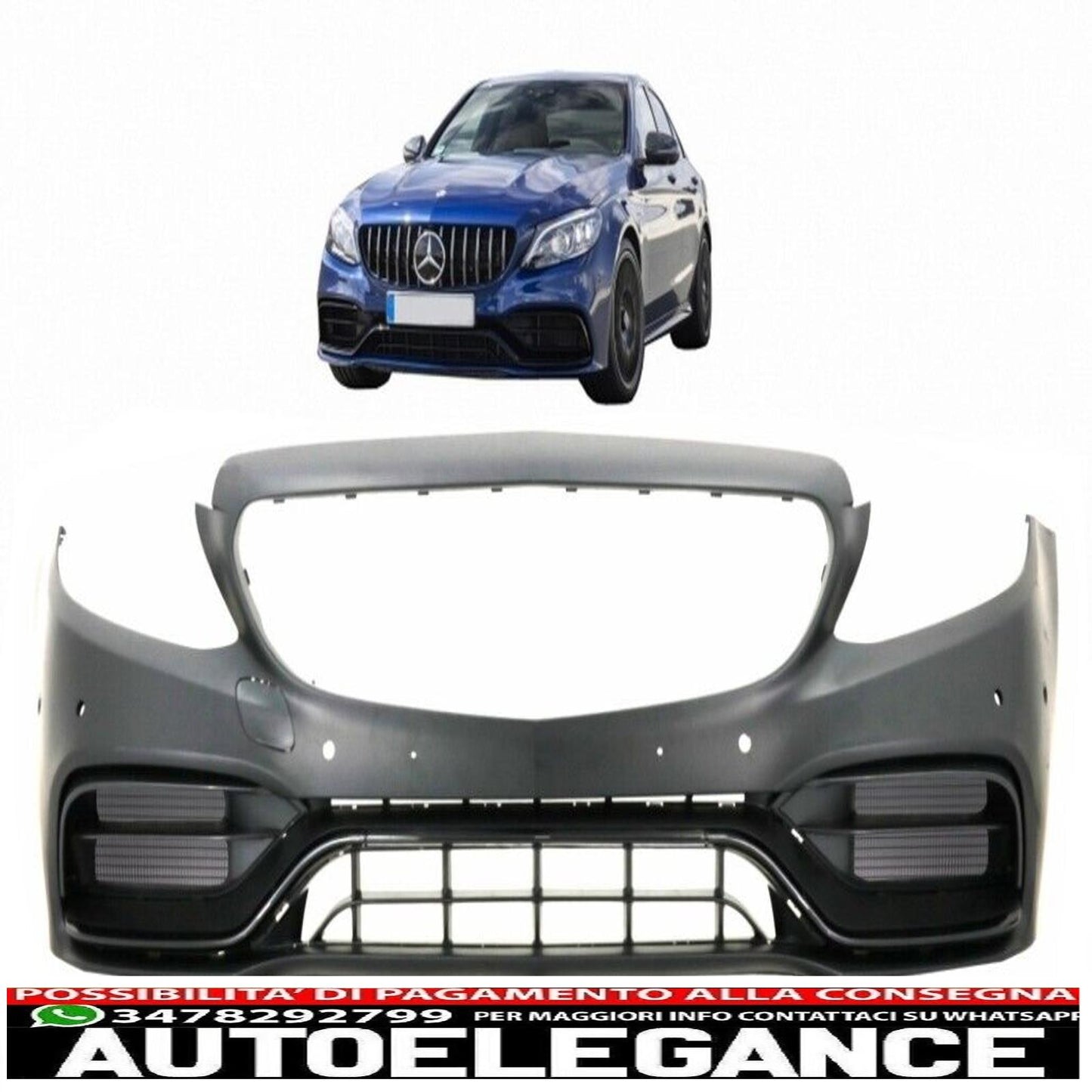 Bumper for Mercedes W205 S205 C205 A205 sedan T-model coupé cabrio C63 Lo-show original titleOriginal textStoßstange für Mercedes W205 S205 C205 A205 Limo T-Modell Coupé Cabrio C63 Lo 