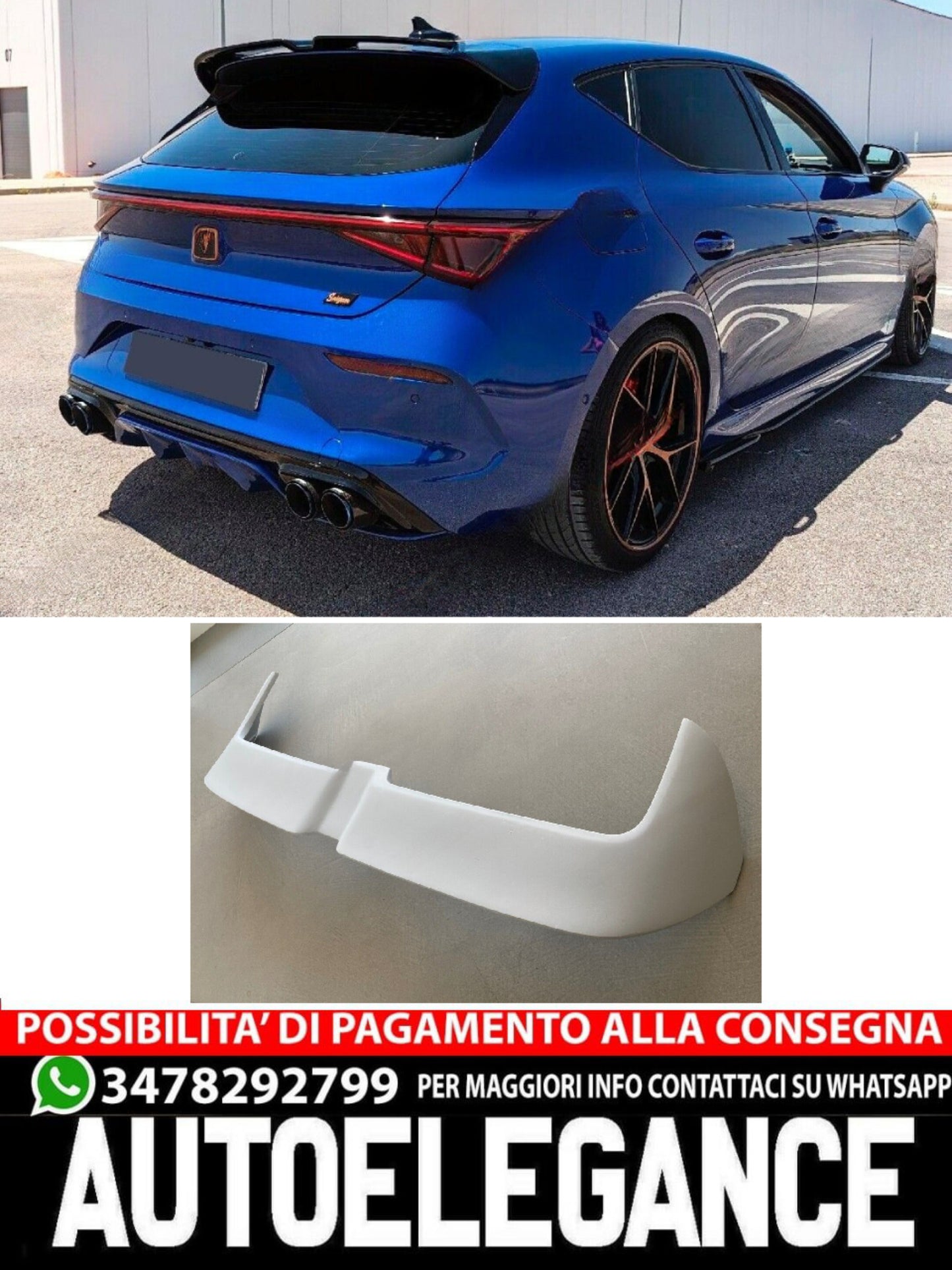 SPOILER ADATTO PER Seat Leon MK4 KL SPOILER SPORTIVO (dal 2020)