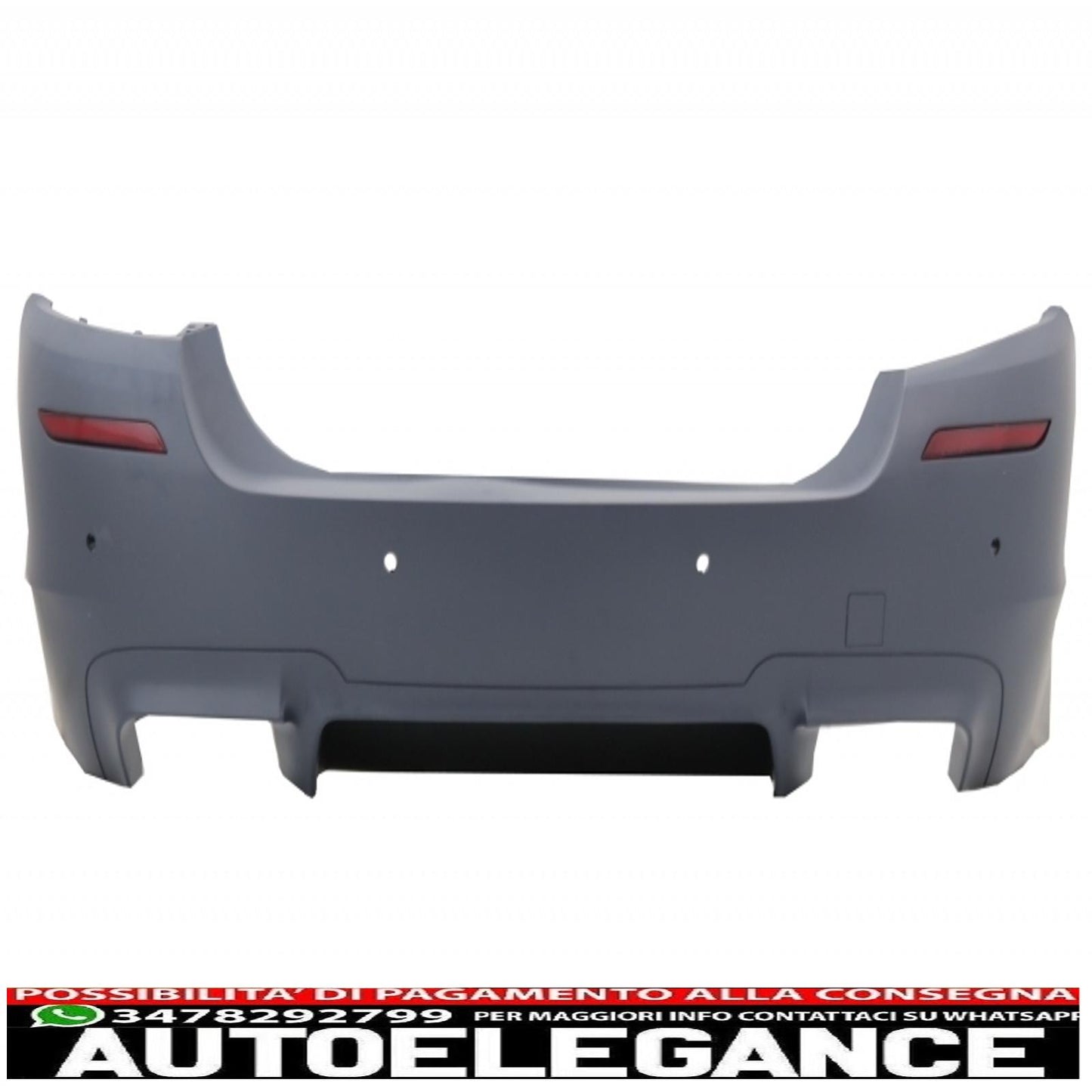 Rear Bumper Suitable for BMW 5 Series F10 (2011-2017) with M5 Design Carbon Fiber Dual Exhaust Tips