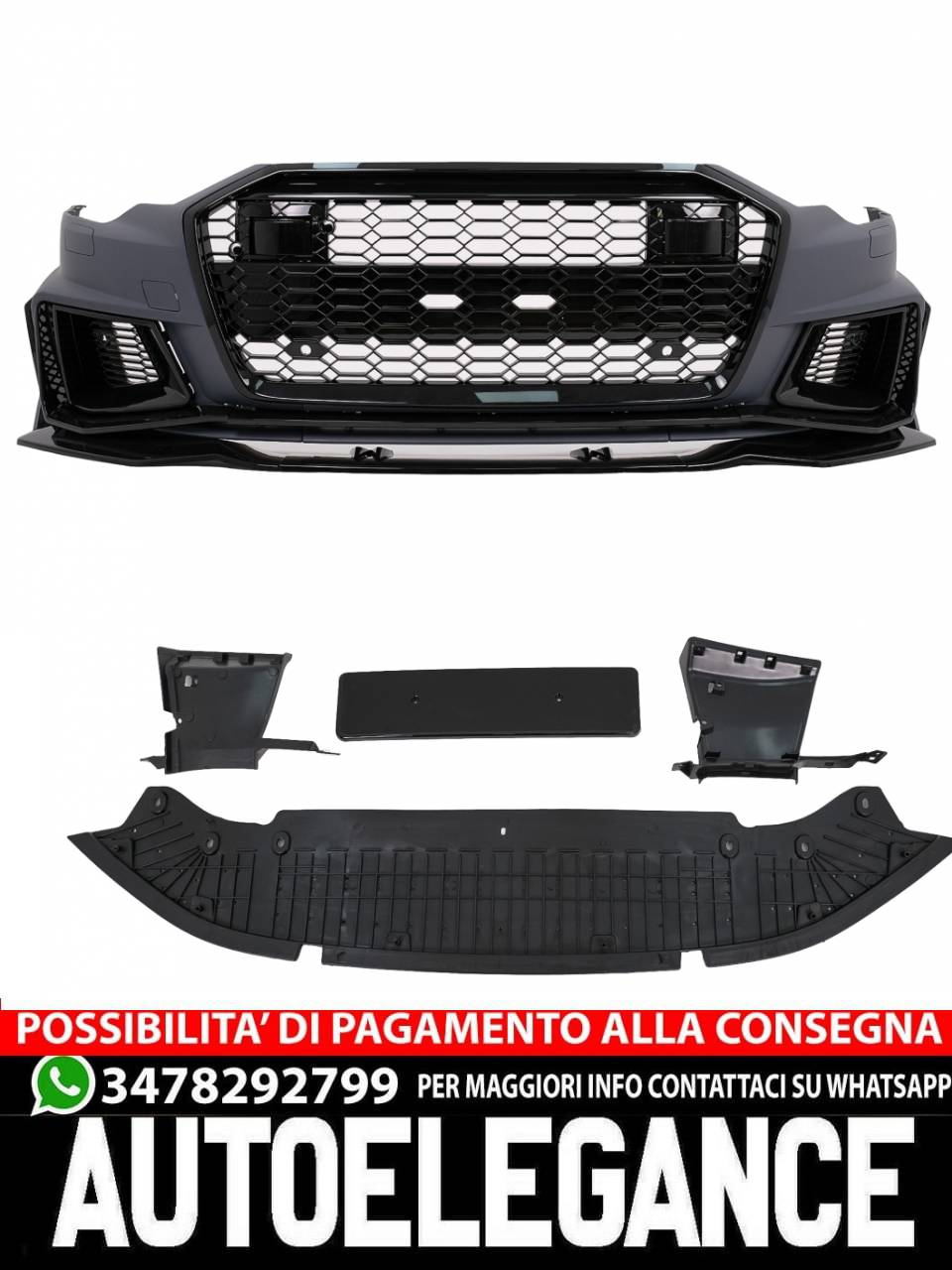 Front bumper suitable for Audi A6 C8 4K (2018 onwards) Racing Look 