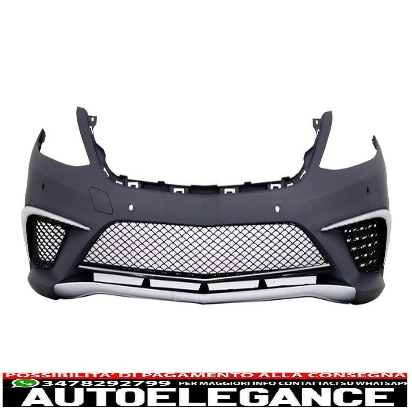 paraurti anteriore adatto per mercedes benz w222 classe s (2013-06.2017) design s63 con minigonne laterali