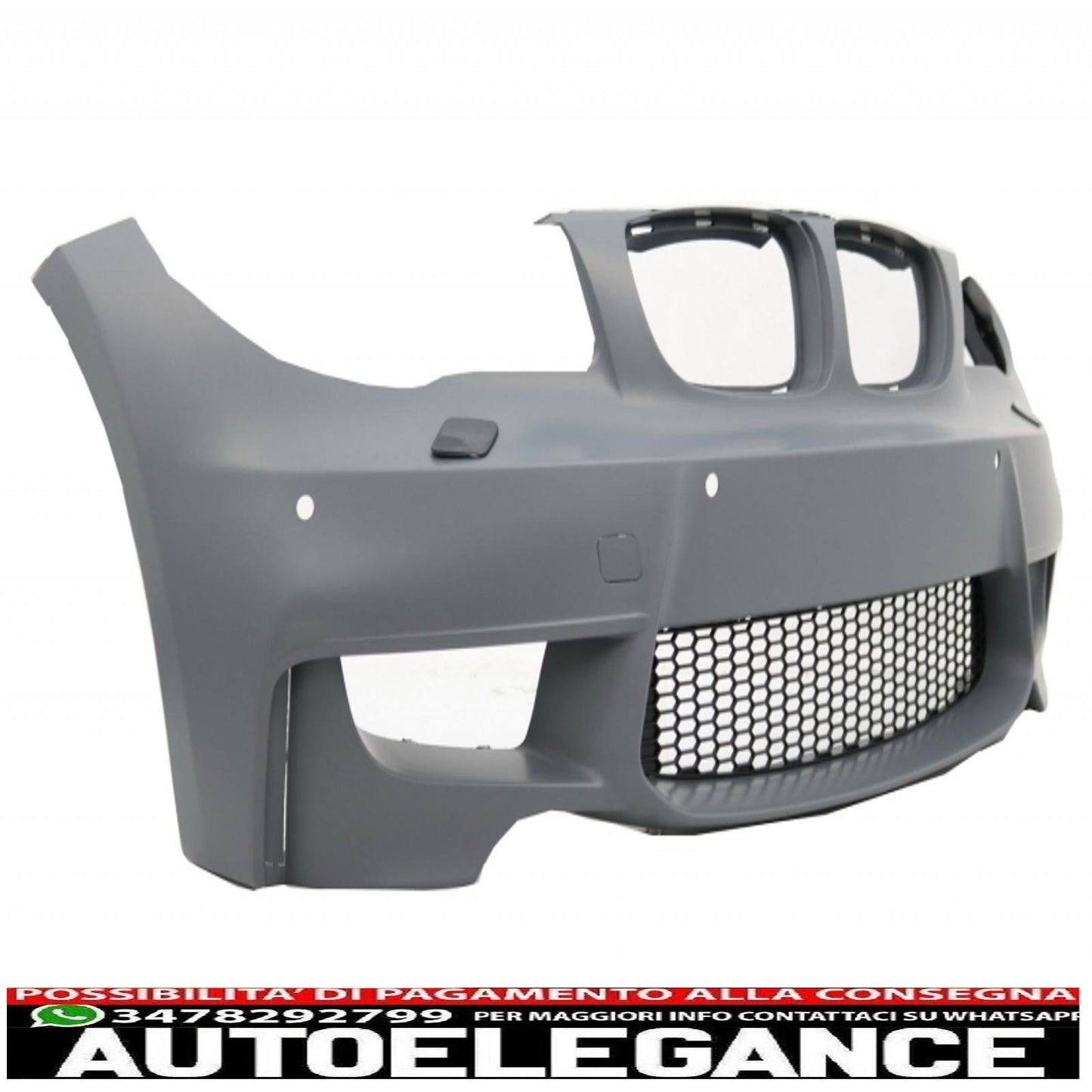 kit carrozzeria adatto per bmw serie 1 e81 e82 e87 e88 (2004-2011) design 1m con sfiato condotto aria e pdc