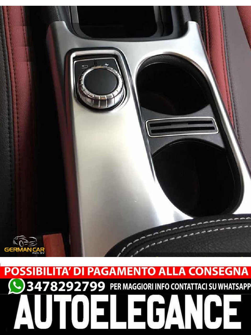 For Mercedes CLA, A and GLA chrome frame cup holder panel center console 
