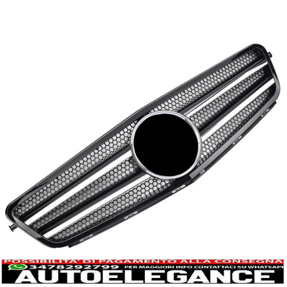Griglia del radiatore sportiva per Mercedes W204 S204 nera + cromata