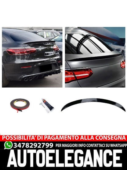 Suitable for MERCEDES C253 GLC Coupe REAR SPOILER LIP GLOSS BLACK 