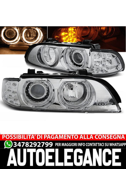 FARI ANGEL EYES INDICATORE LED CROMATO per BMW E39 09.95-06.03