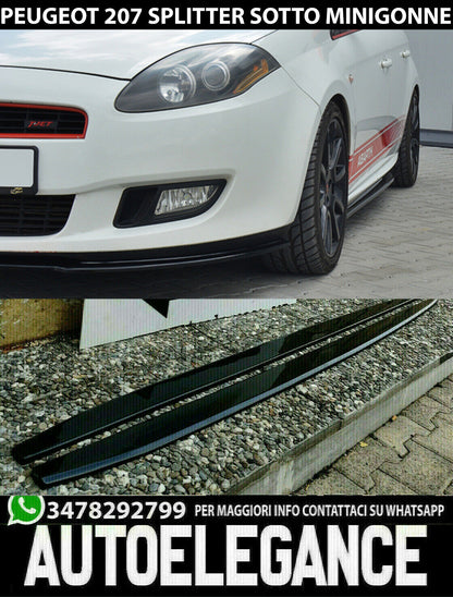 FIAT BRAVO II 2006-2014 SPOILER SPLITTER UNDER SKIRTS ABS GLOSSY BLACK -1-