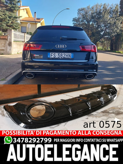 DIFFUSORE ADATTO PER AUDI A6 4G C7 2015-2018 STANDARD LOOK RS6