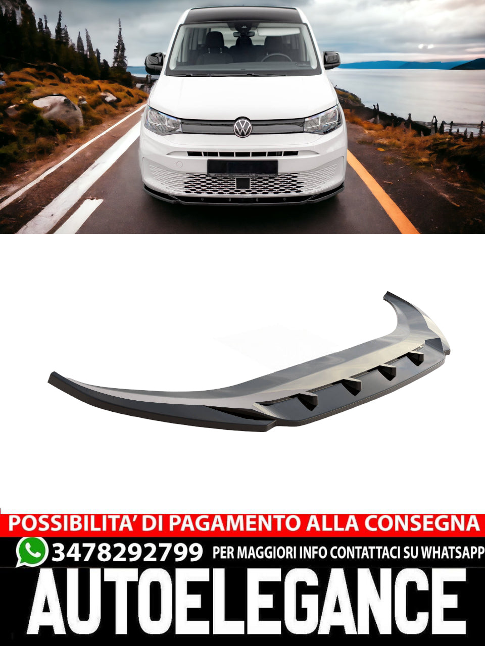 FRONT SPLITTER V.1 SUITABLE FOR VOLKSWAGEN CADDY MK5 