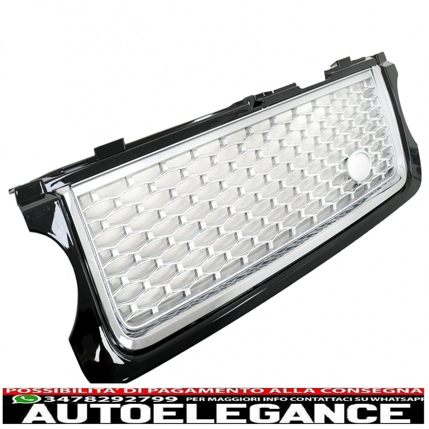 Headlights with support brackets and central grille suitable for land rover vogue l322 (2002-2009) facelift design