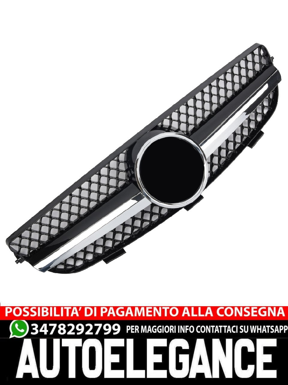Griglia per Mercedes W209 CLK cromata nera AMG