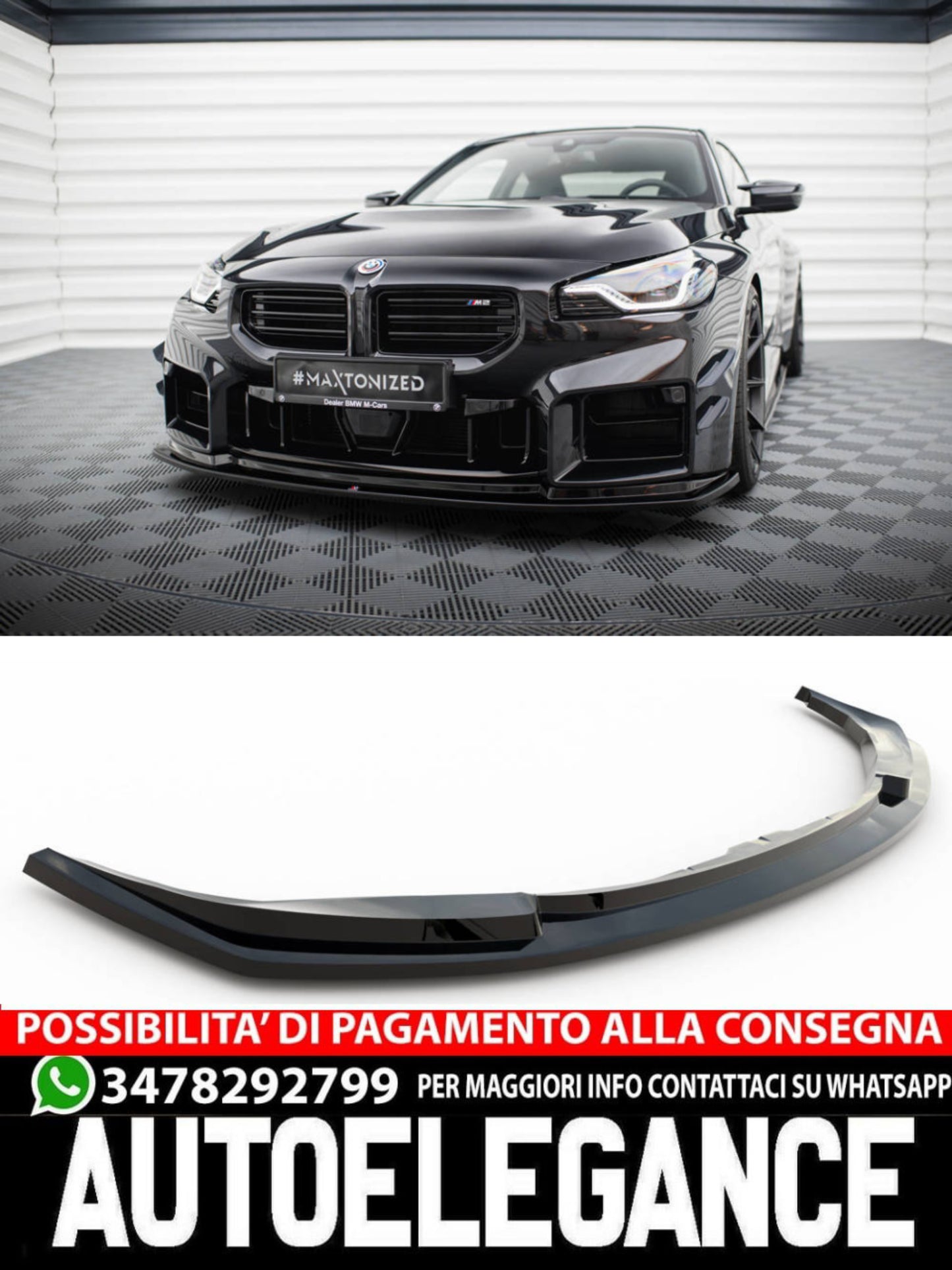 SPLITTER ANTERIORE V.4 COMPATIBILE PER BMW M2 G87  2023 -