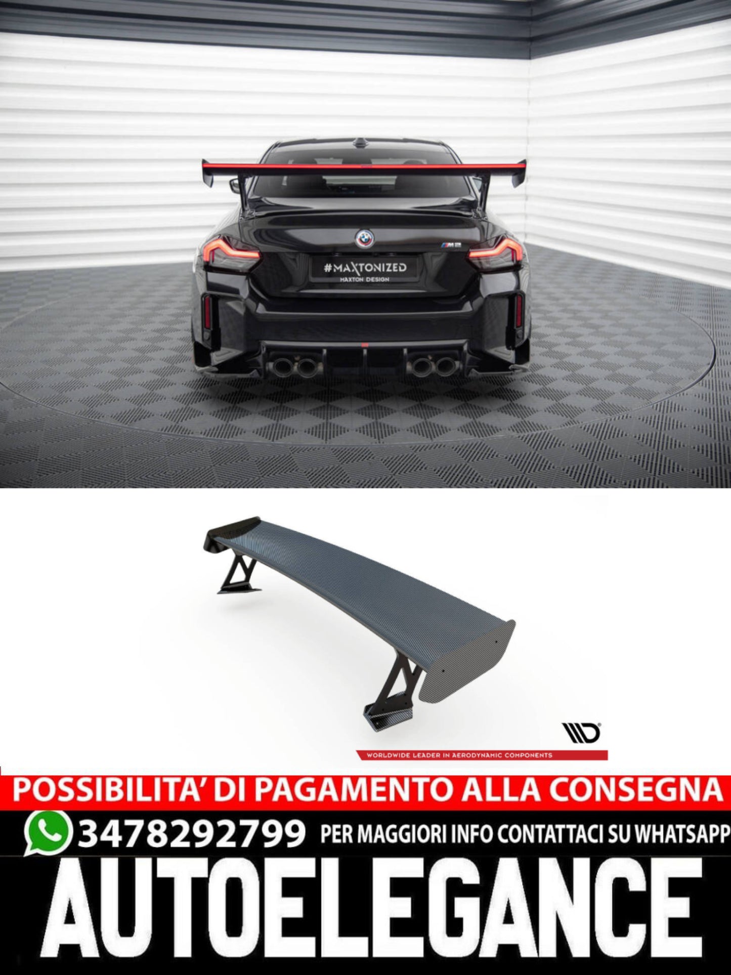 SPOILER CARBONIO + FARO LEDADATTO PER  BMW M2 G87  (2023 - )