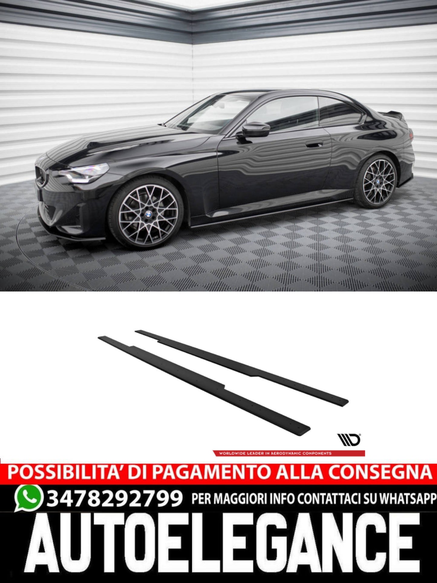 STREET PRO MINIGONNE LATERALI COMPATIBILI PER BMW 2 COUPE G42  (2021 - )