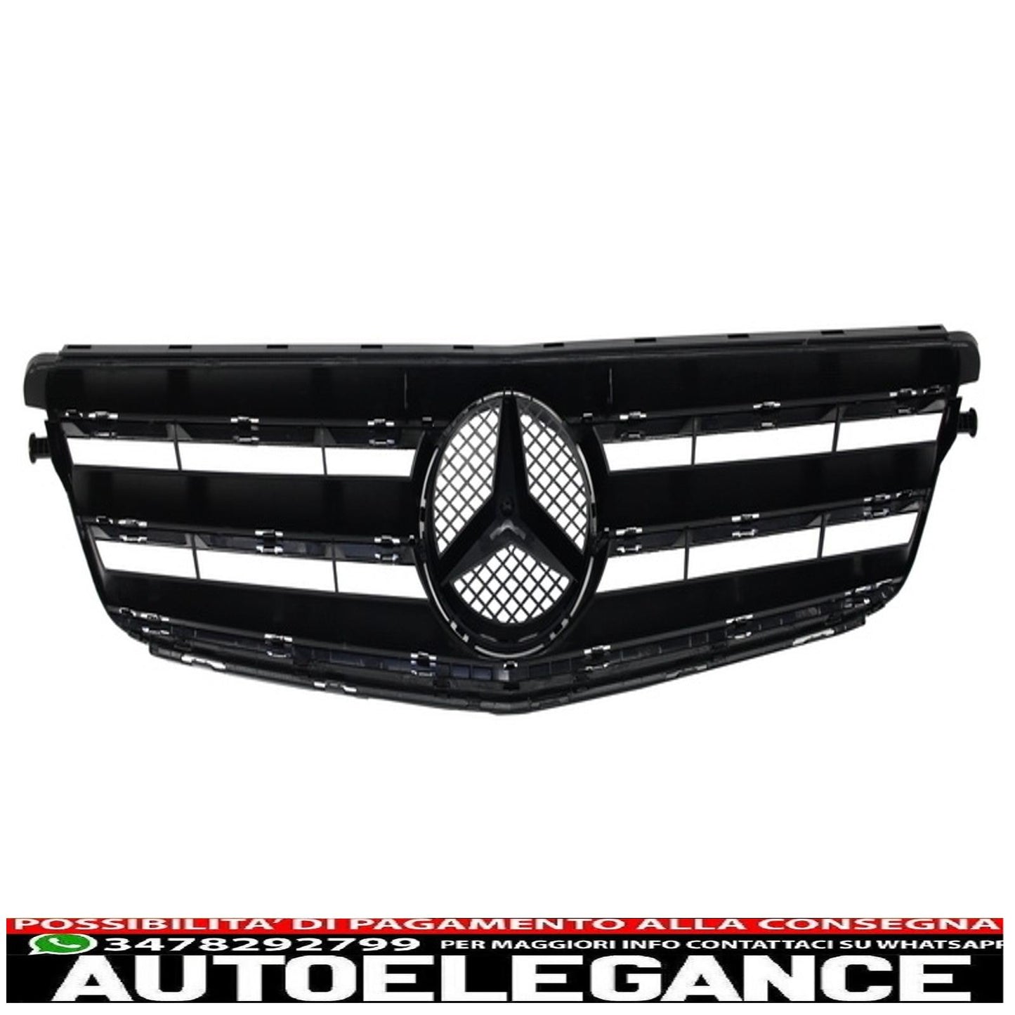 griglia anteriore adatta per mercedes benz classe c s204 limousine station wagon (2007-2014) avangarde cromata e nera