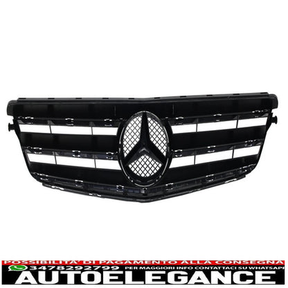 griglia anteriore adatta per mercedes benz classe c s204 limousine station wagon (2007-2014) avangarde cromata e nera