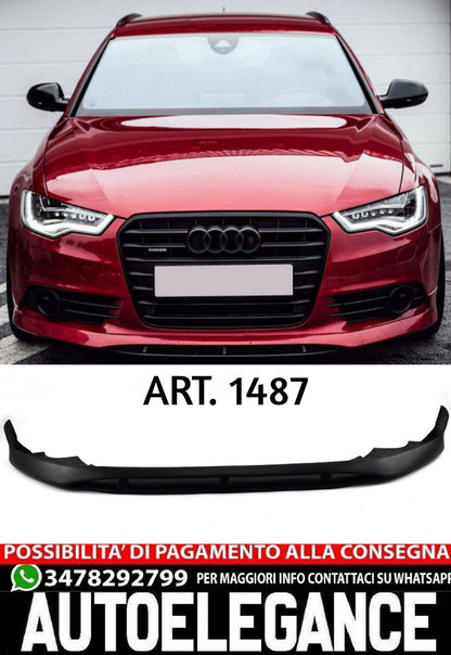 KIT ADATTO PER AUDI A6 4G C7 2011-2014 SOTTO PARAURTI ANTERIORE LOOK TUNING GREZZO + DIFFUSORE LOOK S6 GRIGIO PLATINO SATINATO