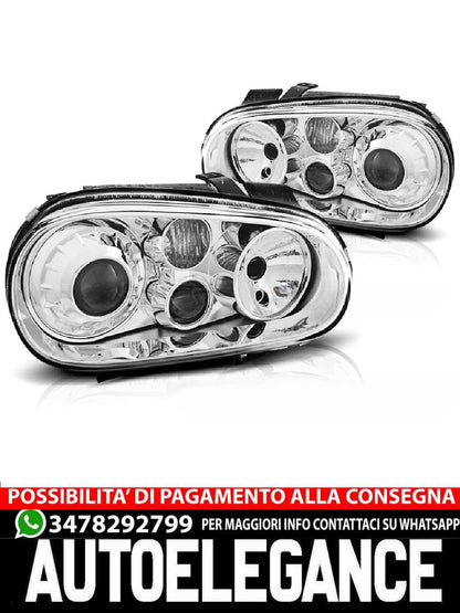 FARI SPORTIVI CROMATI per VW GOLF 4 09.97-09.03