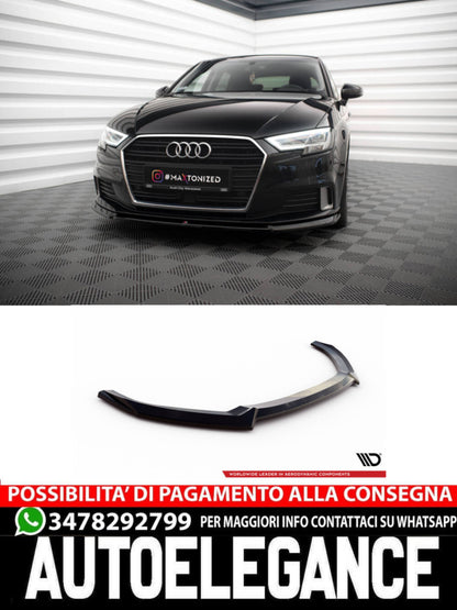 SPLITTER ANTERIORE V.2 adatto compatibile per AUDI A3 SPORTBACK 8V FACELIFT (2016 - 2020)
