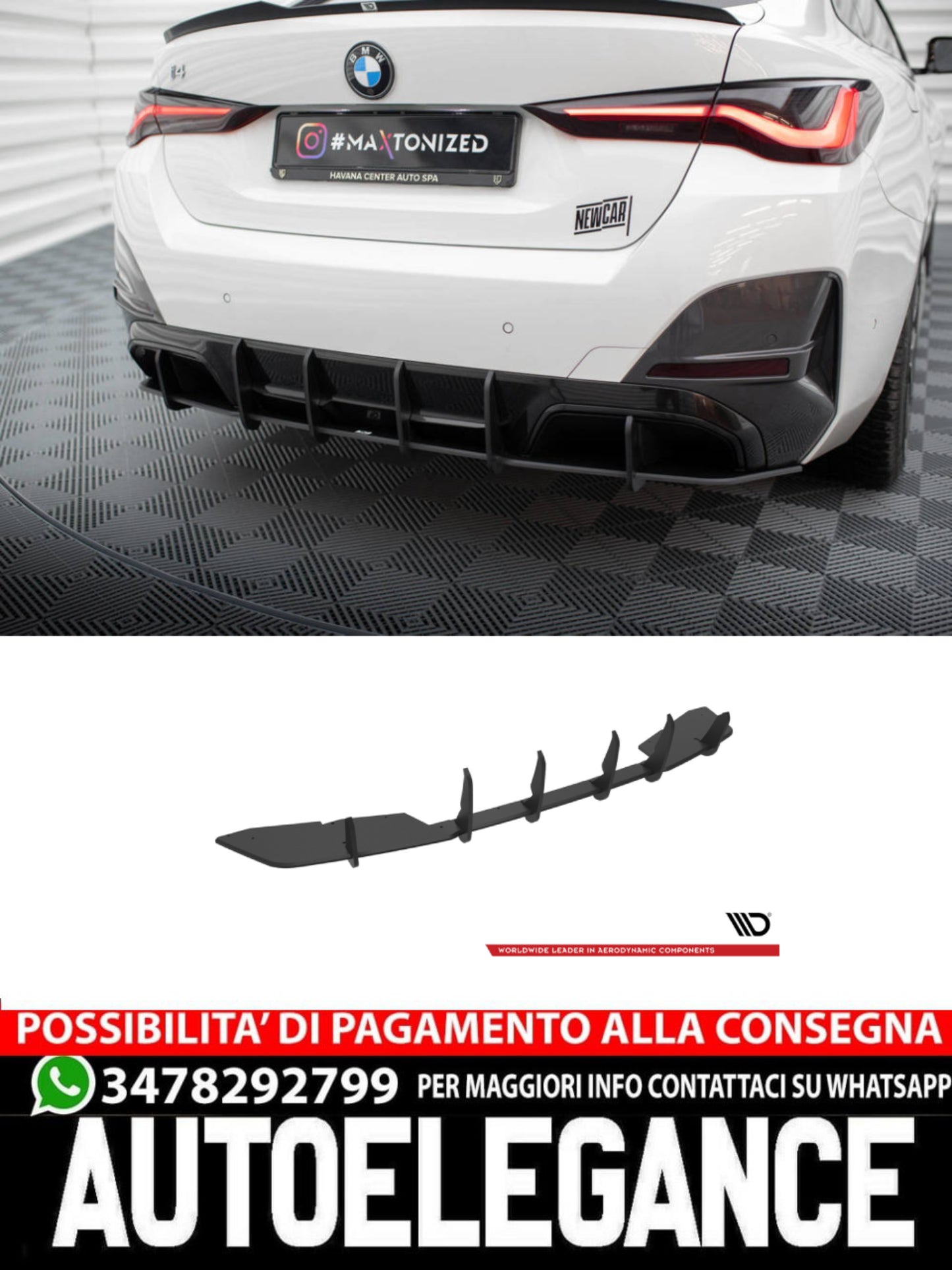 STREET PRO DIFFUSORE POSTERIORE adatto per BMW I4 M-PACK G26  2021 -