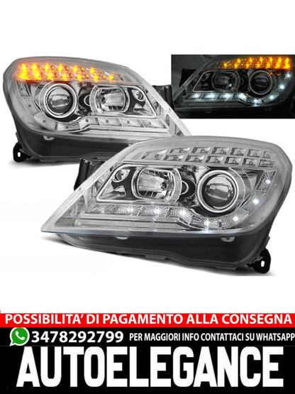 HEADLIGHTS SUITABLE FOR OPEL ASTRA H 03.04-10 DAYTIME LIGHT CHROME 