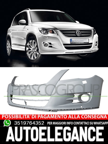 Paraurti Prasco Anteriore CON PRIMER FORI PDC Per Vw Tiguan Bmo 5N0807217EGRU