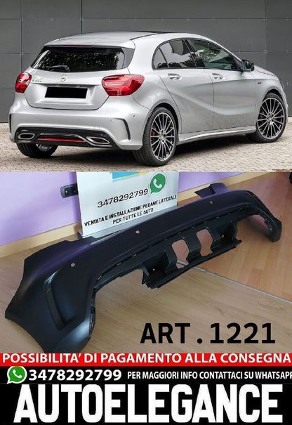 REAR BUMPER SUITABLE FOR MERCEDES A CLASS W176 2012-2018 AMG LOOK