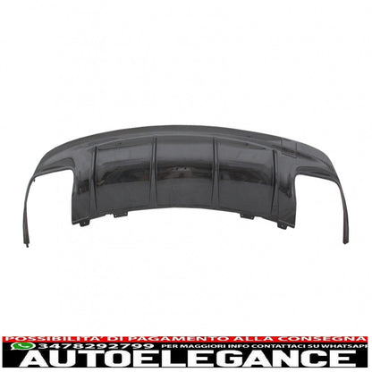 diffusore aria paraurti posteriore con terminali marmitta nero adatto per mercedes w117 cla (2013-2018) restyling cla45 carbon look