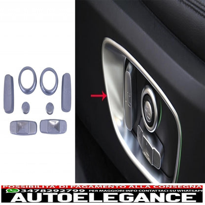 regolazione del sedile rivestimento cromato del telaio con anello pulsante di avvio del telaio adatto a land rover discovery 5 l462 (2017-) discovery sport l550 (2014-) range rover sport l494 (2013-)